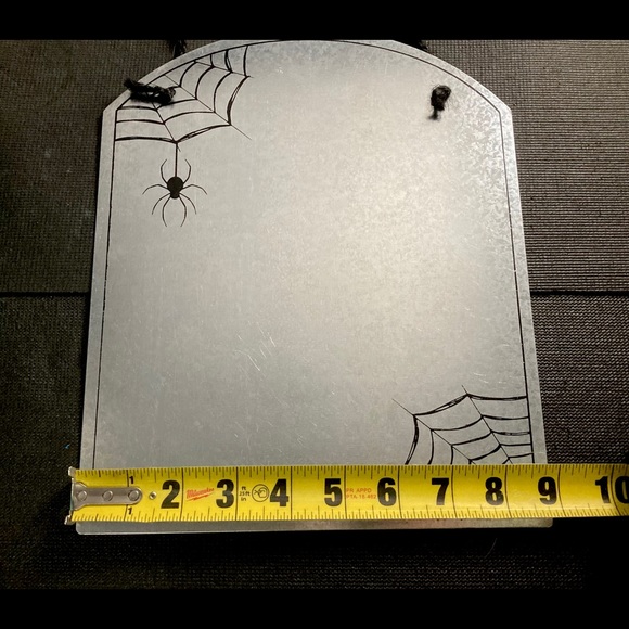 Halloween Galvanized Tombstone Metal Hanging Sign Bulletin Board Memo Board - Picture 6 of 9
